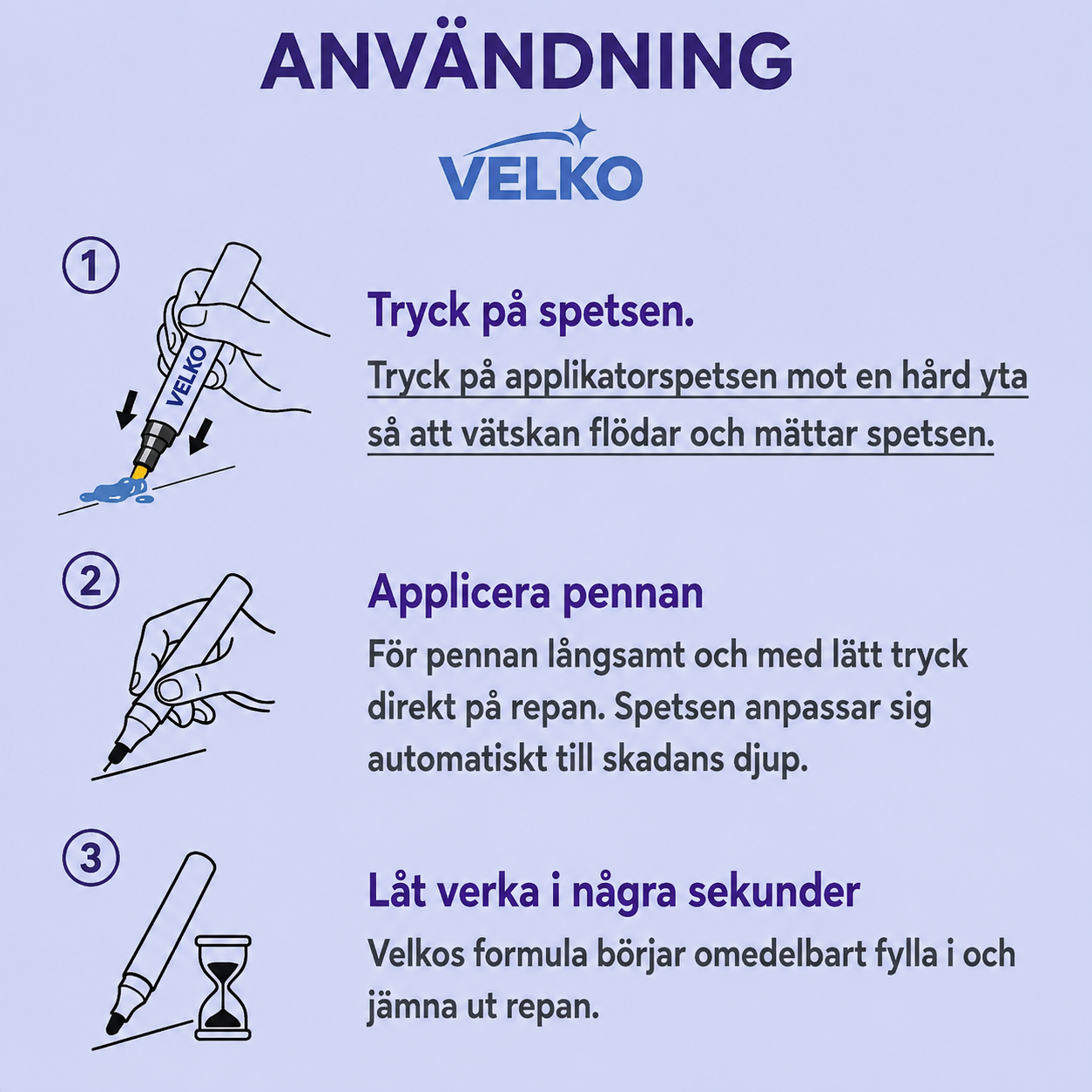 Velko – Reppenna som tar bort repor